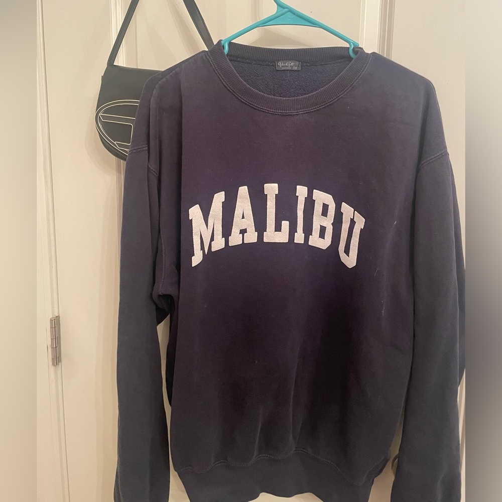 john gault brandy crew neck, navy blue , worn